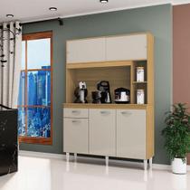 Cozinha Ambiente Kit Duda 120 Cm Damasco Off White - Poquema Cozinha Ambiente Kit Duda 120 Cm Damasco Off White - Poquema