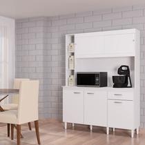 Cozinha Ambiente Kit Duda 140 cm Branco Poquema