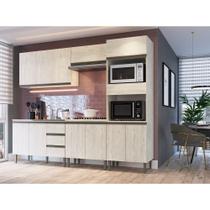 Cozinha Americana Completa Modulada Greta 5 peças 11 PT e 3 GV Crema - Megasul Cozinha Americana Completa Modulada Greta 5 peças 11 PT e 3 GV Crema - Megasul