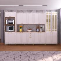 Cozinha Americana Modulada Torre Quente Cristaleira com Vidro Reflecta Compacta 6 Peças Paris - Indekes Cozinha Americana Modulada Torre Quente Cristaleira com Vidro Reflecta Compacta 6 Peças Paris - Indekes