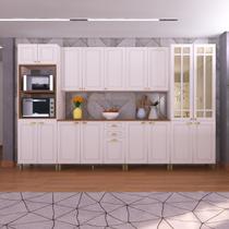 Cozinha Americana Modulada Torre Quente Cristaleira com Vidro Reflecta Compacta 6 Peças Paris Cozinha Americana Modulada Torre Quente Cristaleira com Vidro Reflecta Compacta 6 Peças Paris