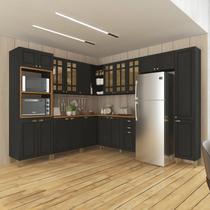 Cozinha Americana Modulada Torre Quente Vidro Reflecta com Tampo Completa 9 Peças Paris Cozinha Americana Modulada Torre Quente Vidro Reflecta com Tampo Completa 9 Peças Paris