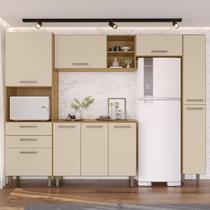 Cozinha Antonella Modulada Completa Carvalho/Off White