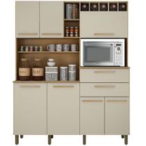 Cozinha Armário Valdemóveis Monte Rey 7 Portas 2 Gavetas Cinamomo Off White