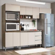 Cozinha Athena 4 Peças Itauba/Off Marrom/Itaúba Cozinha Athena 4 Peças Itauba/Off Marrom/Itaúba