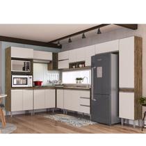 Cozinha Athena 9PÇS 17 Portas Marrom/Itaúba/Off White Cozinha Athena 9PÇS 17 Portas Marrom/Itaúba/Off White