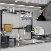 Cozinha Autossustentável 63cm Escorredor de Louça Prato 2 Andares Modular Grande Suspenso - DiCarlo