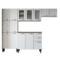 Cozinha Bertolini Multipla 04 peças 14 portas 02 gavetas em aço - Branco