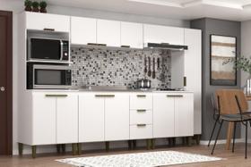 Cozinha Bia Completa Modulada 6 Pecas 12 Portas 3 Gavetas Branco Cozinha Bia Completa Modulada 6 Pecas 12 Portas 3 Gavetas Branco