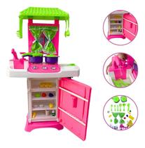 Cozinha Brinquedo Infantil Grande Completa Menina Sai Água