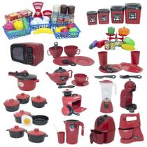 Cozinha Brinquedo Vermelho Mercado Jogo Panela Air Fryer 86P Cozinha Brinquedo Vermelho Mercado Jogo Panela Air Fryer 86P