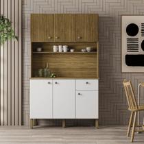 Cozinha c/ portas e gavetas Style Freijó / Supremo / Ripado