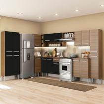 Cozinha Canto Reto Emilly 17 Portas 1 Gaveta Preto Madesa Cozinha Canto Reto Emilly 17 Portas 1 Gaveta Preto Madesa