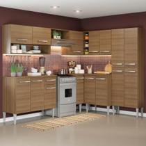 Cozinha Canto Reto Emilly 417 Armário e Balcão Rustic Madesa