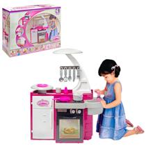 Cozinha Classic De Menina Grande Infantil Pia Geladeira Fogão Completa Brinquedo Cotiplás