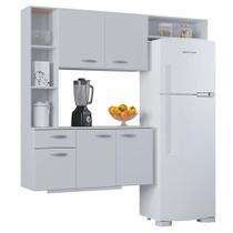 Cozinha Com Balcão Isis 163 Cm Branco - Poquema