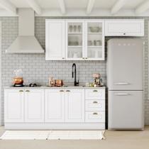 Cozinha Compacta 04 Peças com Aéreo para Geladeira Americana Henn