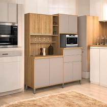 Cozinha Compacta 08 Portas Gabi Freijó e Connect Cozinha Compacta 08 Portas Gabi Freijó e Connect