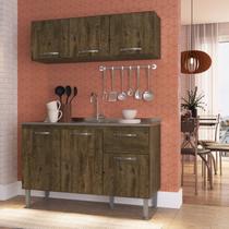 Cozinha Compacta 1 Armário Aereo 3 Portas 1 Balcão 3 Portas e 1 Gaveta Linha Light