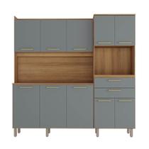 Cozinha Compacta 10 Portas 2 Gavetas Espaço Forno Itaparica 200cm