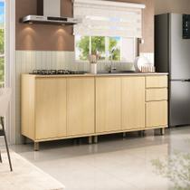Cozinha Compacta 100 MDF 2 Peças 200cm Aura Luciane Móveis