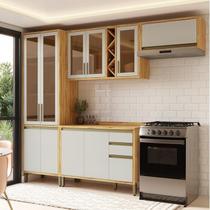 Cozinha Compacta 100% Mdf 4 Peças 10 Portas e 3 Gavetas 270cm Barbados Espresso Móveis Cozinha Compacta 100% Mdf 4 Peças 10 Portas e 3 Gavetas 270cm Barbados Espresso Móveis