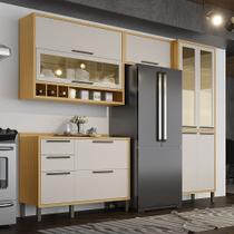 Cozinha Compacta 100% Mdf 4 Peças 9 Portas 3 Gavetas e Vidro 274cm Vicenza Espresso Móveis Cozinha Compacta 100% Mdf 4 Peças 9 Portas 3 Gavetas e Vidro 274cm Vicenza Espresso Móveis