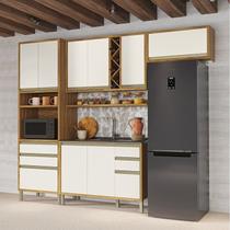 Cozinha Compacta 100% Mdf 4 Peças 9 Portas e Espaço Micro-ondas Barbados Espresso Móveis Cozinha Compacta 100% Mdf 4 Peças 9 Portas e Espaço Micro-ondas Barbados Espresso Móveis