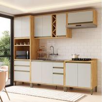 Cozinha Compacta 100% Mdf 5 Peças 11 Portas e 5 Gavetas 270cm Barbados Espresso Móveis Cozinha Compacta 100% Mdf 5 Peças 11 Portas e 5 Gavetas 270cm Barbados Espresso Móveis