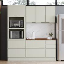 Cozinha Compacta 100% MDF com Torre Quente 2 Fornos e Balcão Pia Tampo Fineze Cozinha Compacta 100% MDF com Torre Quente 2 Fornos e Balcão Pia Tampo Fineze