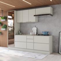 Cozinha Compacta 100% MDF Cristaleira Vidro Balcões com Tampo Fineze Cozinha Compacta 100% MDF Cristaleira Vidro Balcões com Tampo Fineze