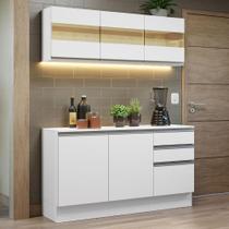 Cozinha Compacta 100% MDF Madesa Smart 120 cm Modulada Com Balcão e Tampo