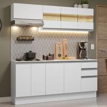 Cozinha Compacta 100% MDF Madesa Smart 180 cm Modulada Com Balcão e Tampo