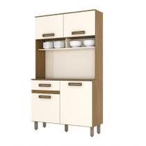 Cozinha Compacta 105 Cm 04 Portas 01 Gaveta Lina Briz Nature Com Off White