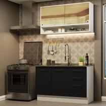 Cozinha Compacta 120002 Com Armário E Balcão Branco/Preto