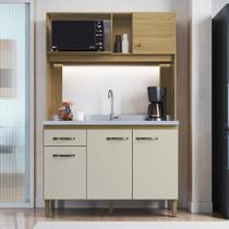 Cozinha compacta 120cm 4 portas e 1 gaveta co1202 decibal Cozinha compacta 120cm 4 portas e 1 gaveta co1202 decibal