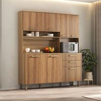 Cozinha Compacta 165,40cm 7 Portas e 2 Gavetas com Tampo 353 Luciane Móveis