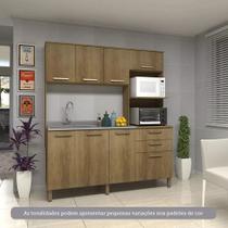 Cozinha Compacta 182,10cm 8 Portas e 2 Gavetas sem Tampo sem Fundo 354 Luciane Móveis