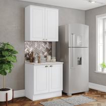 Cozinha Compacta 2 Peças 100% MDF com Tampo Branco HP/Calcare Americana