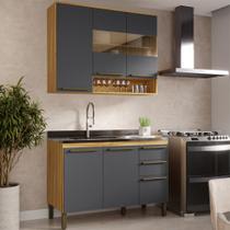 Cozinha Compacta 2 peças 6 Portas 2 Gavetas 100% MDF Nápoli Prime