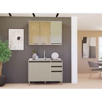 Cozinha Compacta 2 Peças Sem Tampo Linea Luciane Móveis Pátina Ff-mocca Laca Cozinha Compacta 2 Peças Sem Tampo Linea Luciane Móveis Pátina Ff-mocca Laca