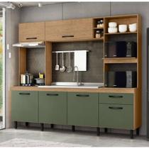 Cozinha Compacta 2,45m 6 Portas e 1 Gaveta MX Móveis Zoe Cozinha Compacta 2,45m 6 Portas e 1 Gaveta MX Móveis Zoe