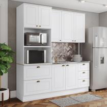 Cozinha Compacta 3 Peças 100% MDF com Torre Quente 2 Fornos Americana Branco HP