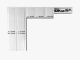 Cozinha Compacta 3 Peças Aço Rose Itatiaia 07 Portas Branco - Rede Móveis