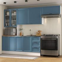 Cozinha Compacta 4 Peças 1 Paneleiro Duplo 2 Aéreos 1 Balcão Soho CabeCasa MadeiraOriginals Azul/Branco Cozinha Compacta 4 Peças 1 Paneleiro Duplo 2 Aéreos 1 Balcão Soho CabeCasa MadeiraOriginals Azul/Branco