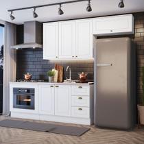 Cozinha Compacta 4 Peças C/ Aéreo Geladeira Branco Cozinha Compacta 4 Peças C/ Aéreo Geladeira Branco