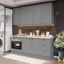 Cozinha Compacta 4 Peças com Balcão Para Forno de Embutir Emily Cozinha Compacta 4 Peças com Balcão Para Forno de Embutir Emily