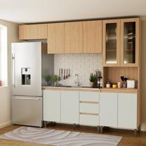 Cozinha Compacta 4 Peças com Cristaleira Rebeca