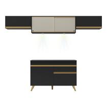 Cozinha Compacta 4 Peças Com Leds Veneza Up Multimóveis