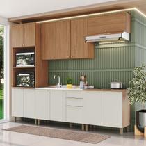 Cozinha Compacta 4 Peças com Tampo para Cooktop Yasmin Espresso Móveis